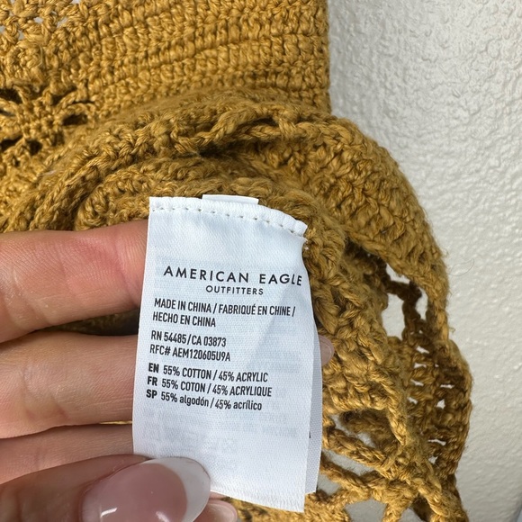 American Eagle Outfitters Mustard Crochet Tank Top - Picture 5 of 5
